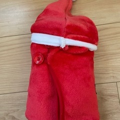 サンタ ブランケット 赤 クリスマス サンタさん 毛布 ボタン 帽子の画像