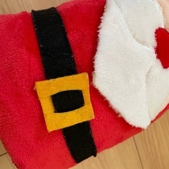 サンタ ブランケット 赤 クリスマス サンタさん 毛布 ボタン 帽子の画像