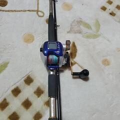 竿と電動リールジャンク品