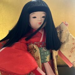 日本人形ガラスケース入り