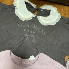 120  女の子ワンピース３枚セット子供用品 の画像