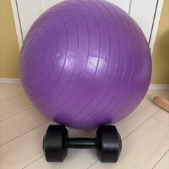健康グッズ　バランスボール　ダンベル