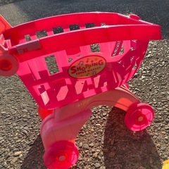 無料　ままごと ショッピングカート 子供用　ピンク スーパーマーケット おもちゃの画像