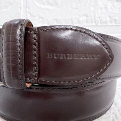 BURBERRY バーバリー ベルト レザー ダークブラウン こげ茶色 ウエスト69-74cm ☆札幌市 白石店 の画像