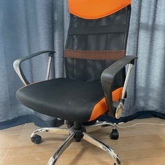 チェア/オレンジ/黒