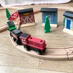 トイザらス　木製　トレインセットの画像