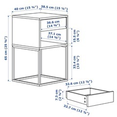 イケア　VIKHAMMER ヴィークハムメル サイドテーブル ホワイト 40x39cm の画像