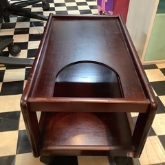 【リサイクルサービス八光】幅32㎝　キツツキマーク　飛騨家具　ポットワゴンの画像