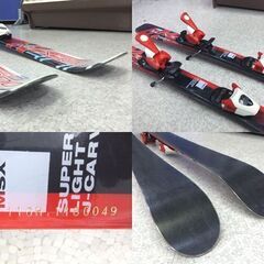 swallow 110cm ジュニアスキー MSX300 子供用 カービングスキー レッド系 SALOMON ビンディング付き板 スワロー☆ 札幌市 北区 屯田 の画像