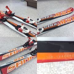 swallow 130cm ジュニアスキー MSX S800 子供用 カービングスキー レッド系 SALOMON ビンディング付き板 スワロー☆ 札幌市 北区 屯田 の画像