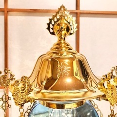綺麗 水明灯 アジアン 和インテリア 寺家具　盆 間接照明 2つセット　☆配送応相談☆の画像