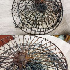3段ワイヤーバスケット レトロ ハンギングバスケット 小物入れ 小物収納 吊り下げ式 昭和レトロ　/HJ-0400の画像