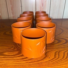 【未使用品】赤泥湯呑　18点セットの画像