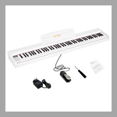 【新品未使用】電子ピアノ 88鍵盤 ペダル付き 木製 電子 ピア...