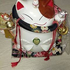 超レア ‼ 猫舎道楽堂本舗 ねこや 招き猫 貯金箱 猫舎 置物 猫 ねこ ネコ 陶器 ねこ屋 上げ招き猫 合格 勉強運 笑福 グッズ だるま 特大