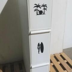 取引中あ☆3段スリムゴミ箱　隙間収納ホワイト☆