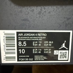 Nike Air Jordan 4 Retro "Fear"ナイキ エアジョーダン4 レトロ "フィアー"の画像