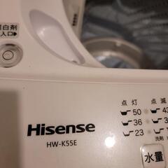 【美品】ハイセンス 洗濯機 2021年製の画像