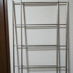 2組セット　MUJI　無印ステンレスユニットシェルフ　ステンレス追加用帆立　大・シルバー　高さ１７５．５ｃｍタイプ用の画像