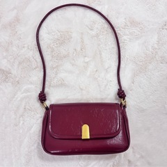 【超美品】ショルダーバッグ レザー バッグ ハンドバッグ　赤　革...