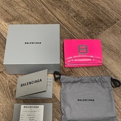 BALENCIAGA ピンク 三つ折り財布 hourglass BALENCIAGA ピンク 三つ折り財布 hourglass