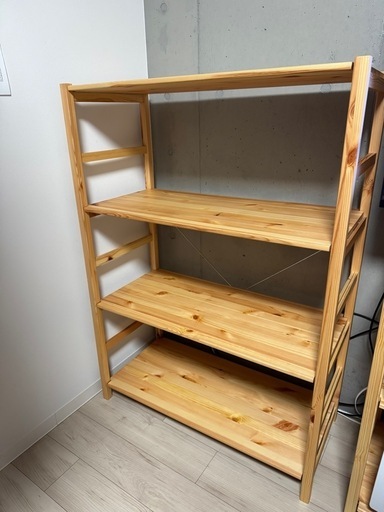 無印良品　無垢材シェルフ