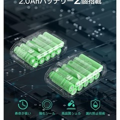 【新品未使用】ブロワー 洗車 強力 ブロアー 充電式 延長チューブ付き 2.0Ahバッテリ一2個搭載 コードレスブロワー 風量調整可能の画像
