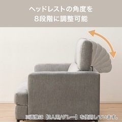 ほぼ新品】ニトリ 3人掛け布張りソファ グレー