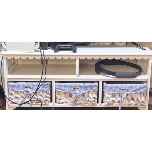 幅1m 姫家具 白い木製テレビ台