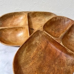 木製の仕切り皿　約30cm