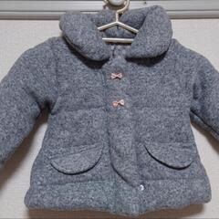 キッズ  女児 グレーコート 