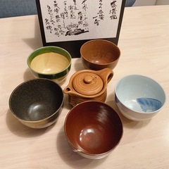 新品未使用　小どんぶり揃 （急須付）5客セットお茶碗 和食器　お...