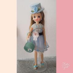 【59】リカちゃん 帽子 ＆ バッグ セット 赤の画像