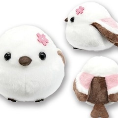 ふくふくシマエナガ　桜の画像