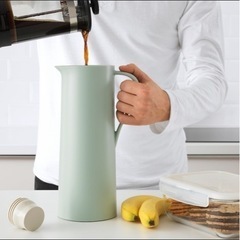 [IKEA]BEHOVD ベホーヴド 魔法瓶、ライトグリーン/ベージュ、1Lの画像