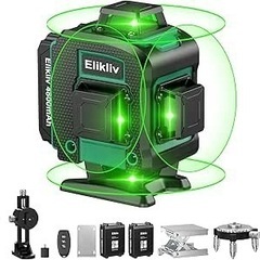 Elikliv レーザー墨出し器 4D 小型 レーザー水平器　DIY