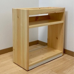 無印良品　パイン材デスクワゴン