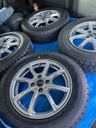 【新品】185/65R15 スタッドレス ホイールセット 4穴　ICE NAVI 7  2024年製 Amazon | 【コンパクトカー】 GOODYEAR アイスナビ7 185/65R15 +