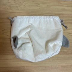 ダイソー シマエナガ アニマルポーチ アニマル巾着 鳥の画像