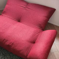 ソファ 2人がけ レッドの画像