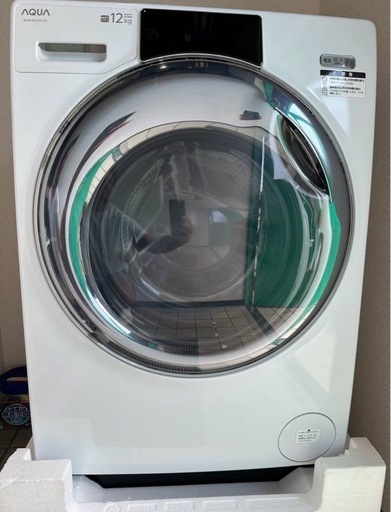 年末激安SALE❗️2024年購入AQUA　12kgドラム式洗濯機　展示品?ほぼ未使用