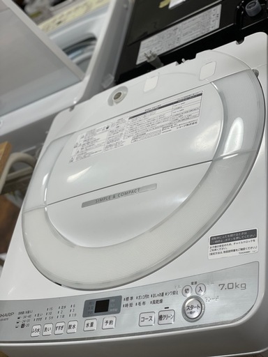 送料・設置込み可　洗濯機　7kg  SHARP 2020年