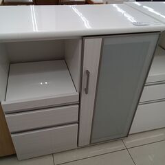 ★ジモティ割あり★ NITORI レンジ台 ホワイト H100.5×D50×W90.5 クリーニング済み HJ5415