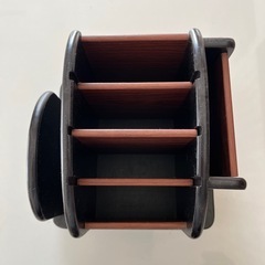 超美品　高級木製回転リモコンケース　ホルダー　スタンド　収納の画像