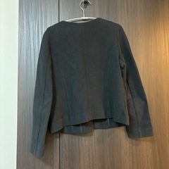 vis ノーカラージャケット ブラック M コットンの画像