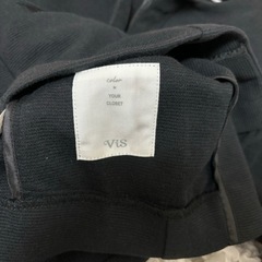 vis ノーカラージャケット ブラック M コットンの画像