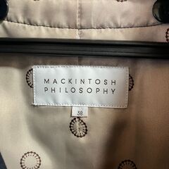 【最終】大幅割引！MACKINTOSH PHILOSOPHY/ステンカラーコート/ライナー付/ブルーグレー/日本製/クリーニング済の画像
