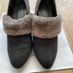 ファー付きショートブーツ