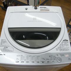 東芝 電気洗濯機 6.0kg 2018年製 AW-6G6 洗濯機 TOSHIBA ホワイト 家電 生活家電 札幌市 厚別区の画像
