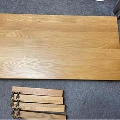 無印タモ材ローテーブル